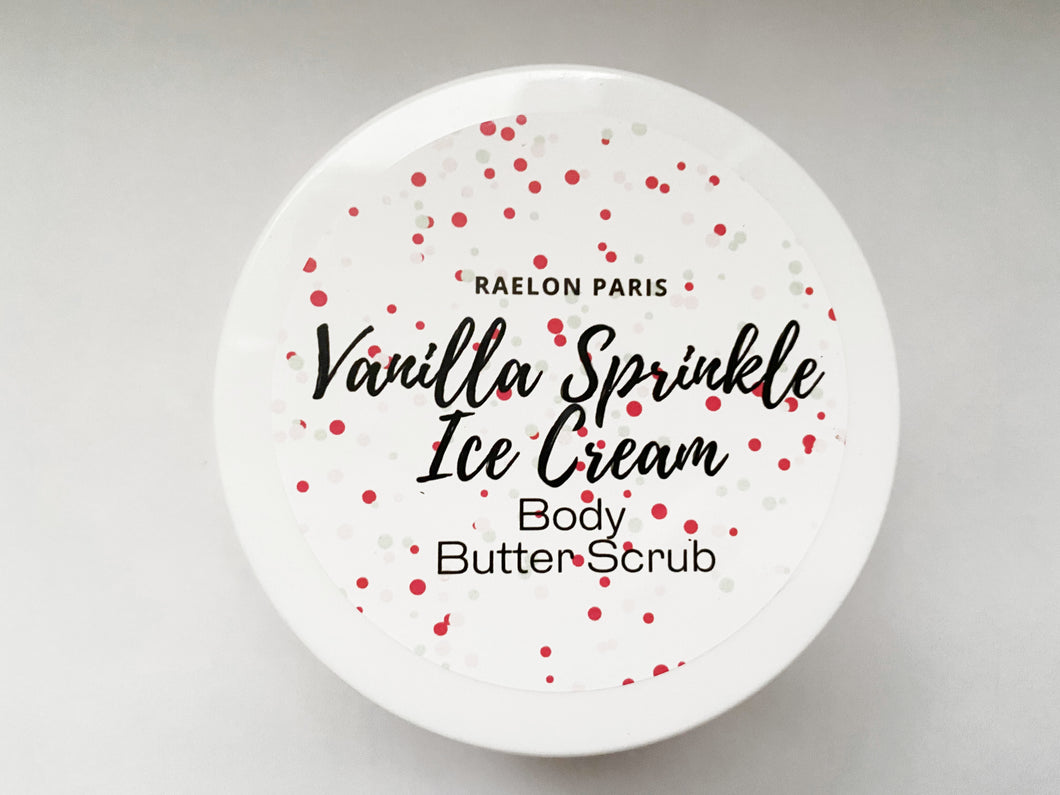 Vanilla-Sprinkle Ice Cream Body Butter Scrub